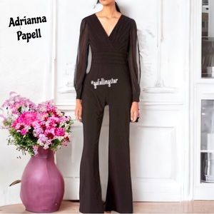 ADRIANNA Papell Long Sleeve Jumpsuit